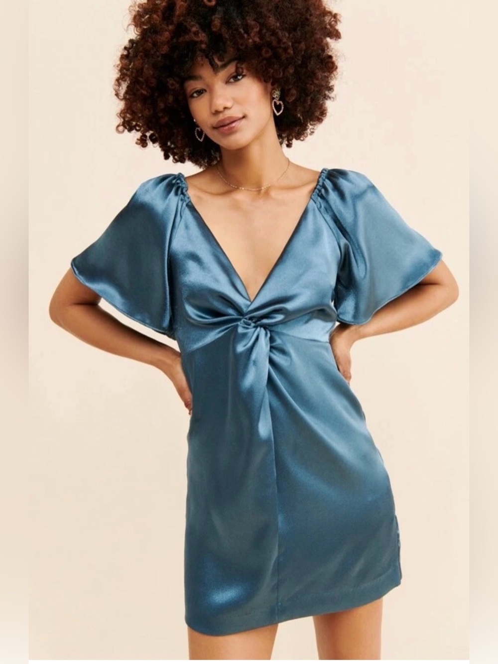 Free People Holly Mini Dress Size Medium green - Picture 2 of 10